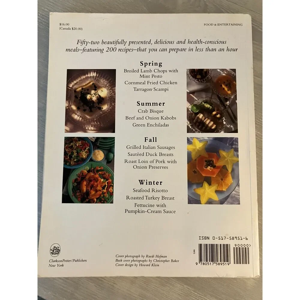 Martha Stewart's Quick Cook Menus cookbook - 1988